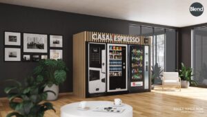 Machine à café et distributeur à café avec habillage en entreprise